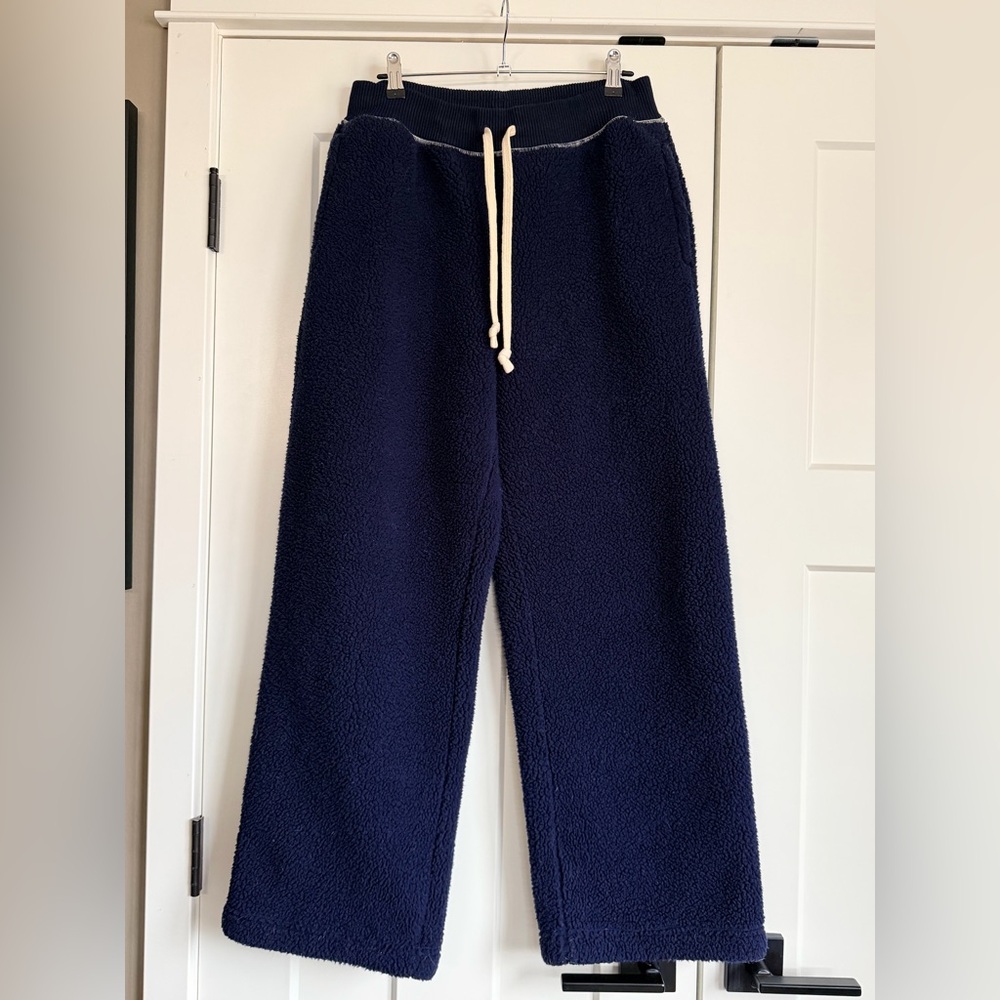 Uniqlo+ JW Anderson Navy Blue Fleece Lounge Pants - size medium